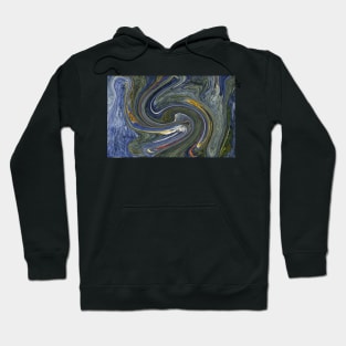 Digital Art Pour from Watercolor Batik of Koi Fish Hoodie